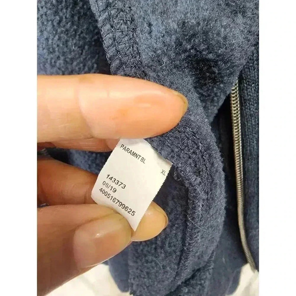 Sonoma Men’s XL Dark Blue Full Zip Fleece Jacket Stand Collar 3 Zip Pockets - Picture 6 of 10